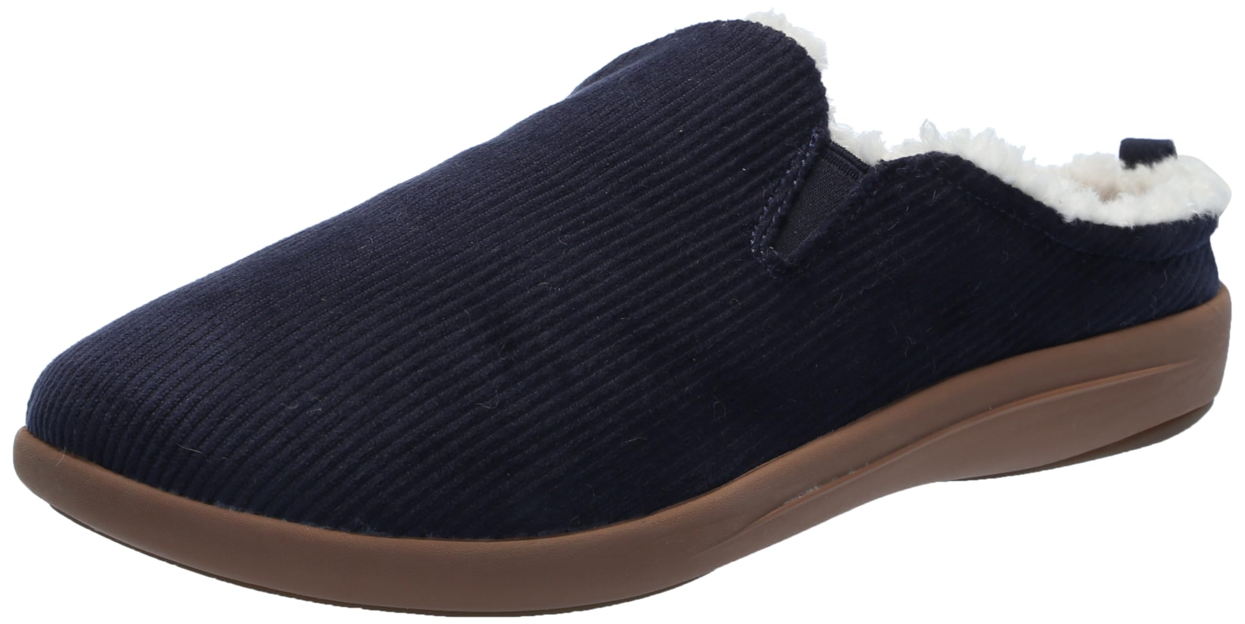 REVITALIGN Mens Dundee Corduroy Slipper Navy 8 5 Wide