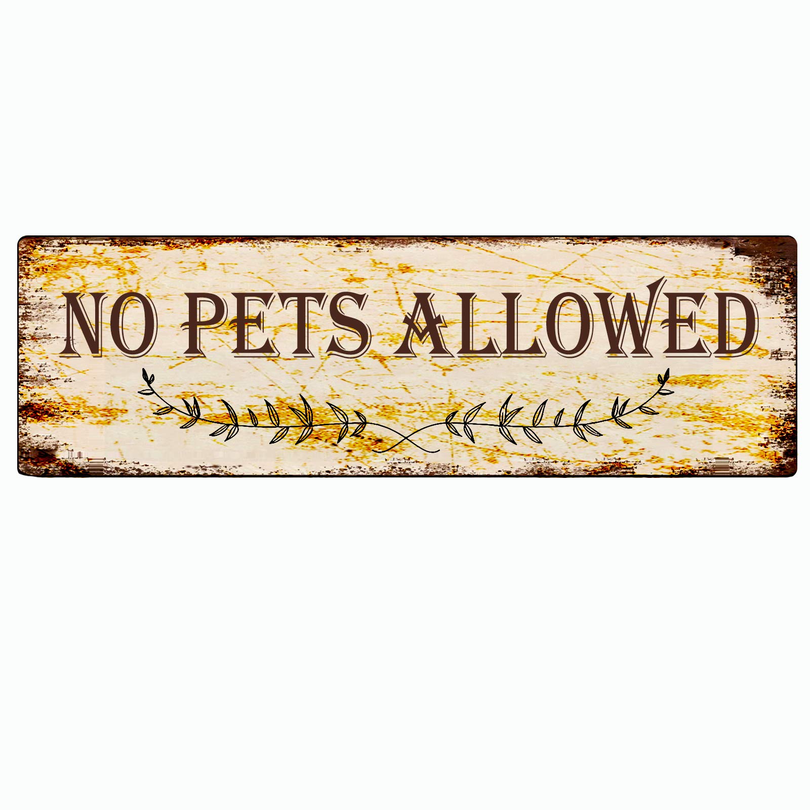 No Pets Allowed Retro Tin Signs Aluminum Metal Sign for Kitchen Home Garden Wall Bar Cafe Decor 4x16 Inch