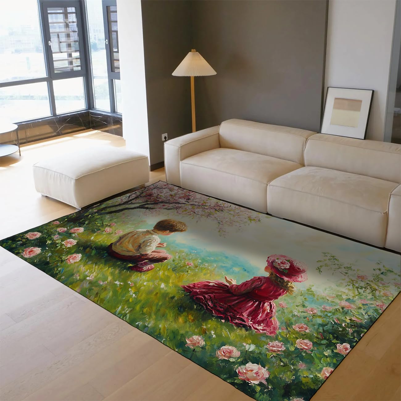 Tapis de jardin de roses pour créer un nid douillet familial