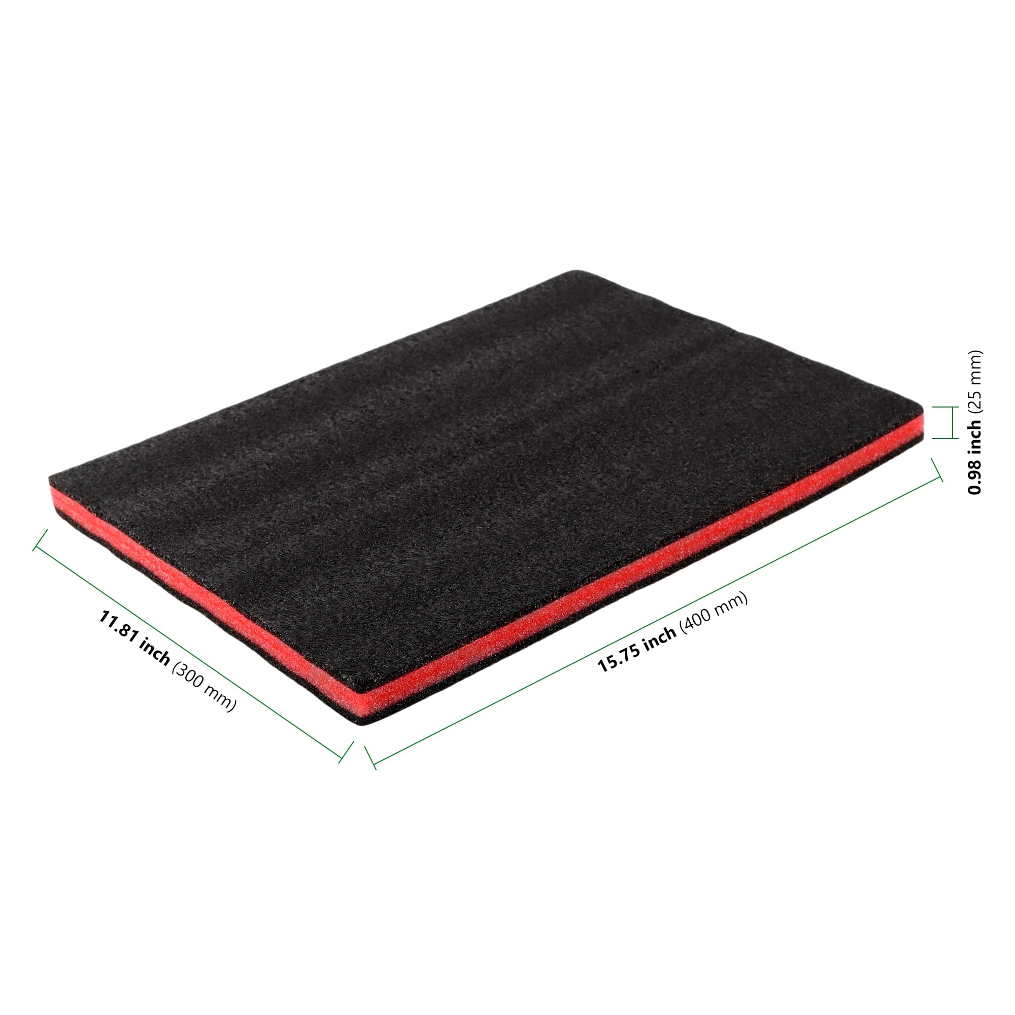 8 Stück Schaumstoffplatte, 40 x 30 x 2,5 cm Schaumstoffeinlage, Schaumstoff Zuschnitt für Verpackungsschutz, Polsterung und Werkzeugkoffer