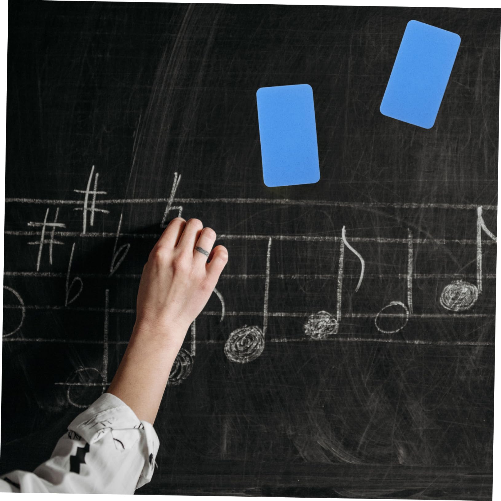 NUOBESTY 5 Set Cancellino Magnetico Per Lavagna Pulire Salviette Per Lavagne Bianche Pastello Cancellini Per Lavagne Bianche Lavagna Digitale Penne Evidenziatori Flanella Blue 10 Pezzi * 5