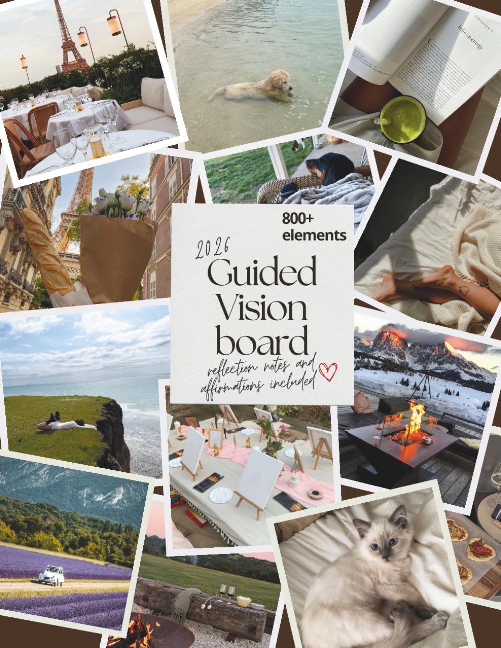 Cara Thompson Vision Board Guided Book: 800+ Pictures, Quotes & Affirmations for Life Goals Collage Kit