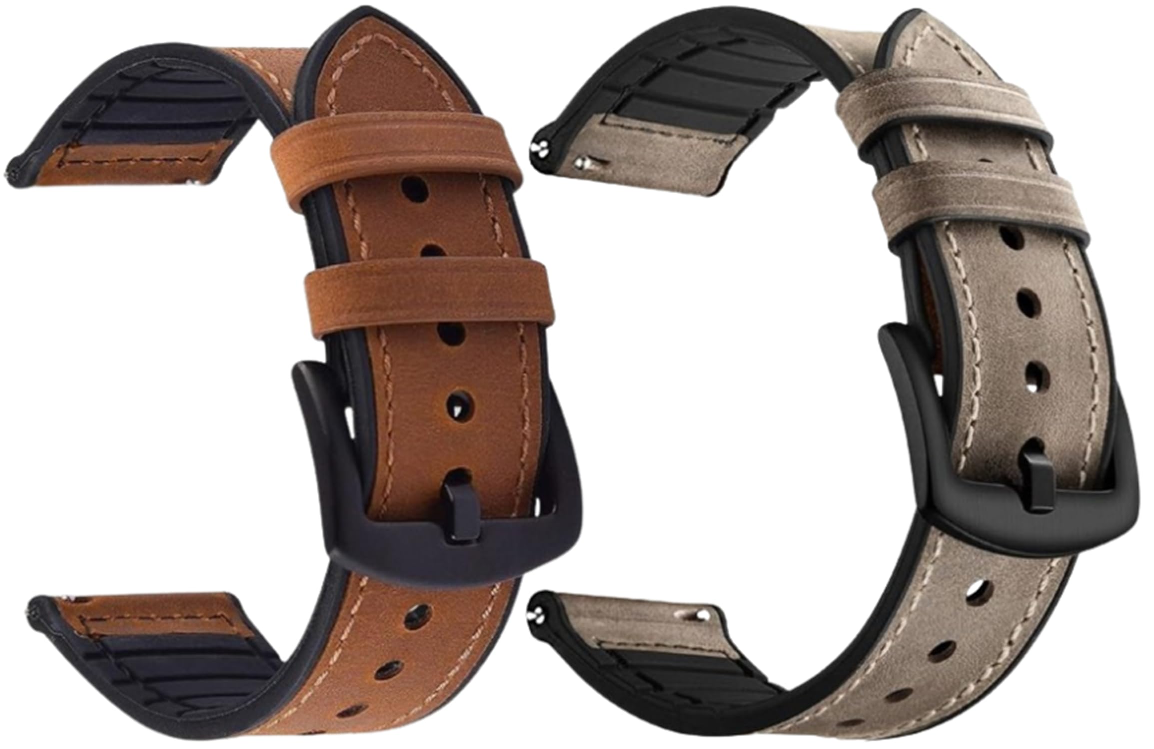 AMiRiTE ASS247 20MM Hybrid Silicone Faux Leather Belt Bands / Straps Compatible with Amazfit GTS 2 Mini , Amazfit Bip/ Bip U/ Pro/ Lite, Bip S , Amazfit GTS/ 2/ 2e/ GTR, Samsung Galaxy Watch 6 Classic Bands 47/43/44/40mm, Samsung Galaxy Watch 5 Band  (B0D11QFY66) Amazon Price History, Amazon Price Tracker