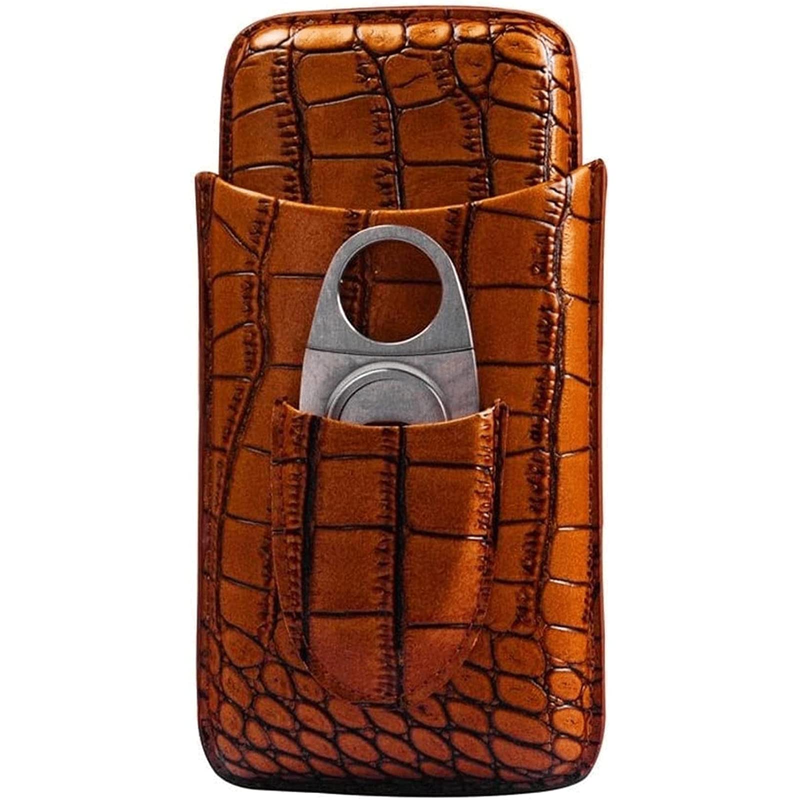 Humidor scatola Scatola per sigari portatile, umidificatore per sigari in pelle per 3 sigari, con forbici in acciaio inossidabile, regalo per umidificatore in legno di cedro per uomo Personalizzato