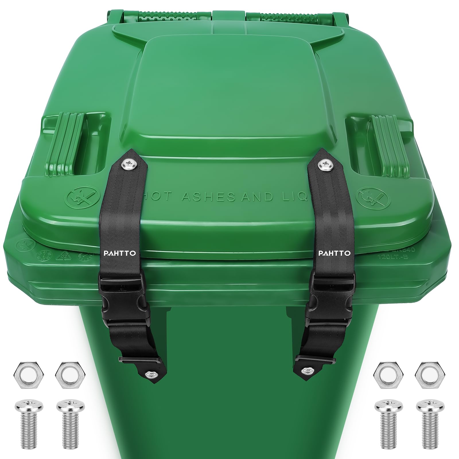 Photo 1 of PAHTTO Trash Can Locks for Animals, Universal Garbage Can Lock