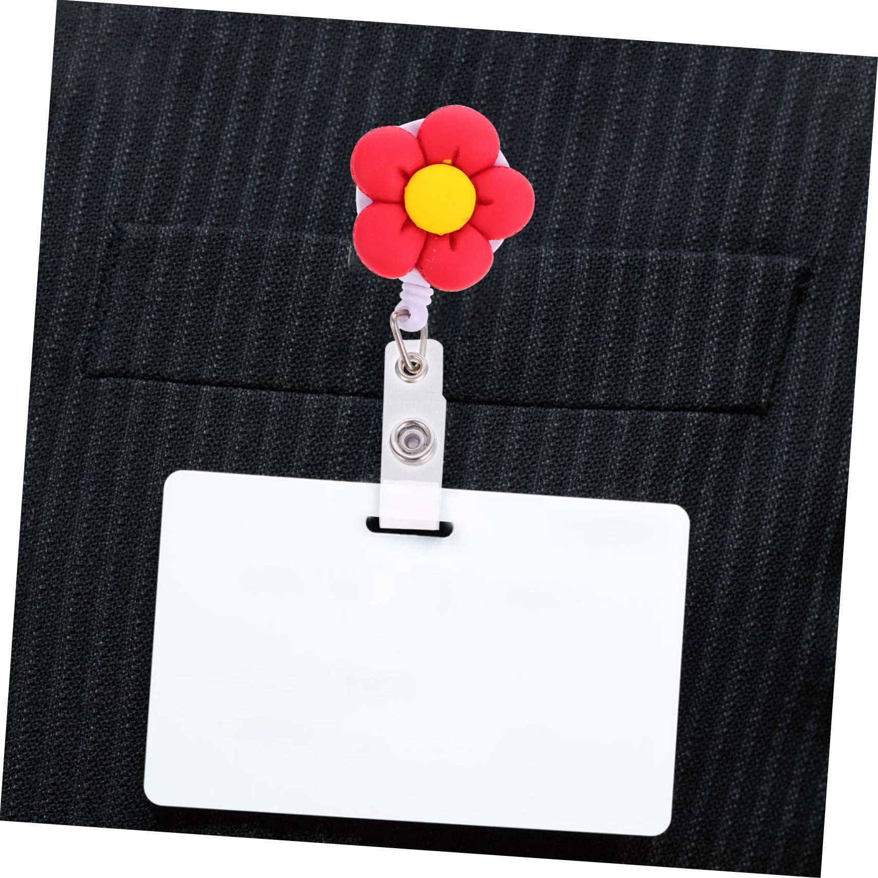NUOBESTY 16 Pezzi Fiore Fibbia Facile Da Tirare Porta Badge Portatile Clip Per Etichetta Clip Per Badge Dipendente Porta Badge Retrattile Porta Badge Retrattile Porta Badge