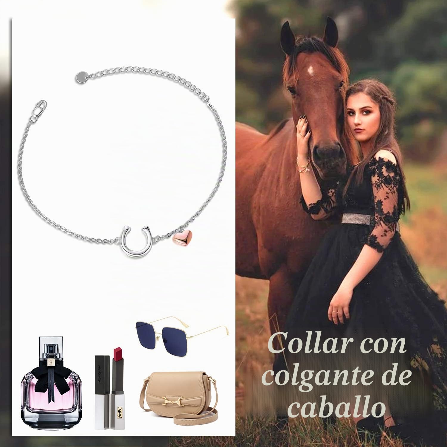 YFN Pulsera Elefante/Caballo/Gato Plata de Ley 925 Bisutería Regalos para Mujeres Niñas