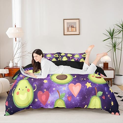 Miniatura 44 de Juego de ropa de cama de dibujos animados para niños, funda de edredón con estampado de vaca rosa, tamaño Queen, funda de edredón de piel de vaca