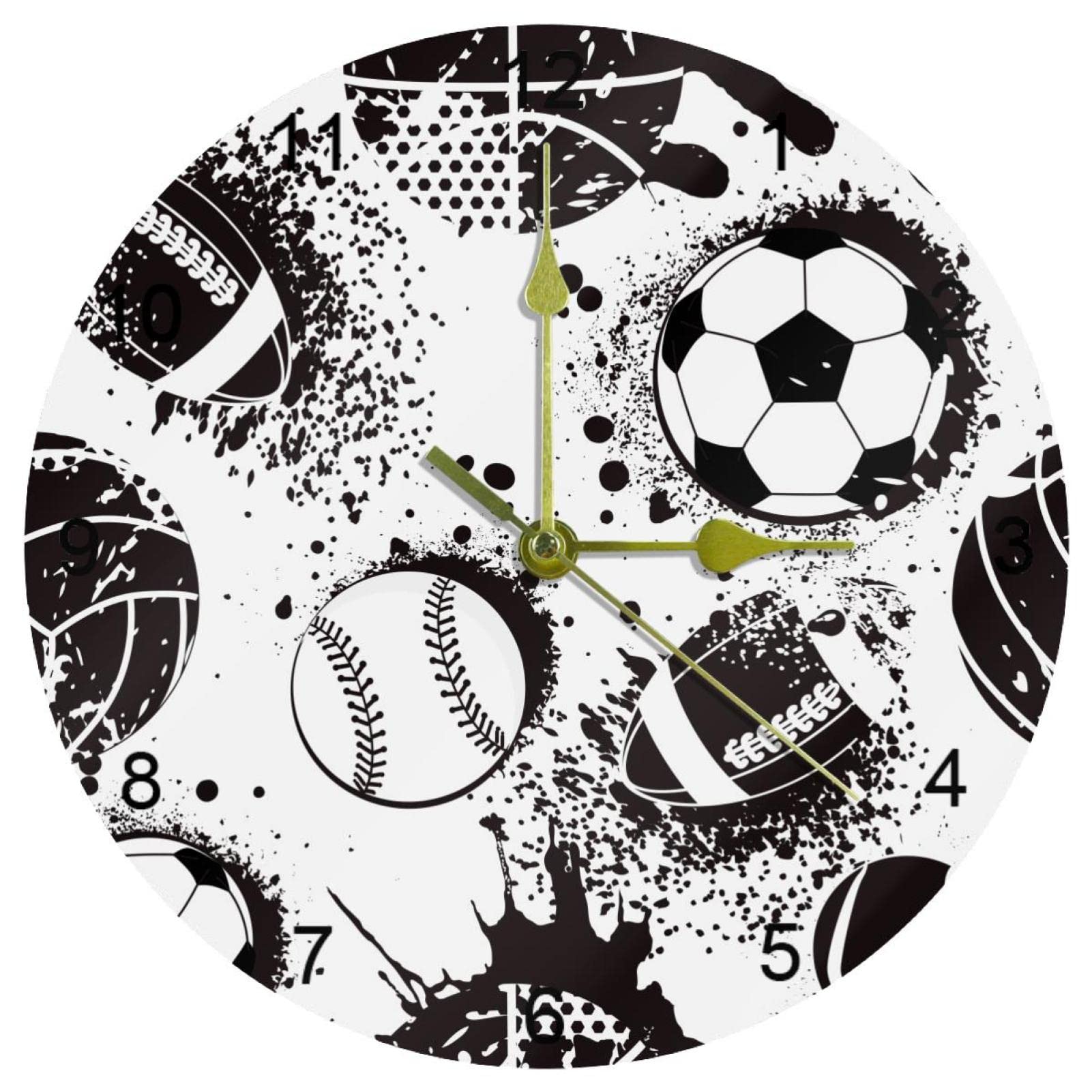 Horloge murale silencieuse contre les bruits nocturnes pour chambre et bureau calme