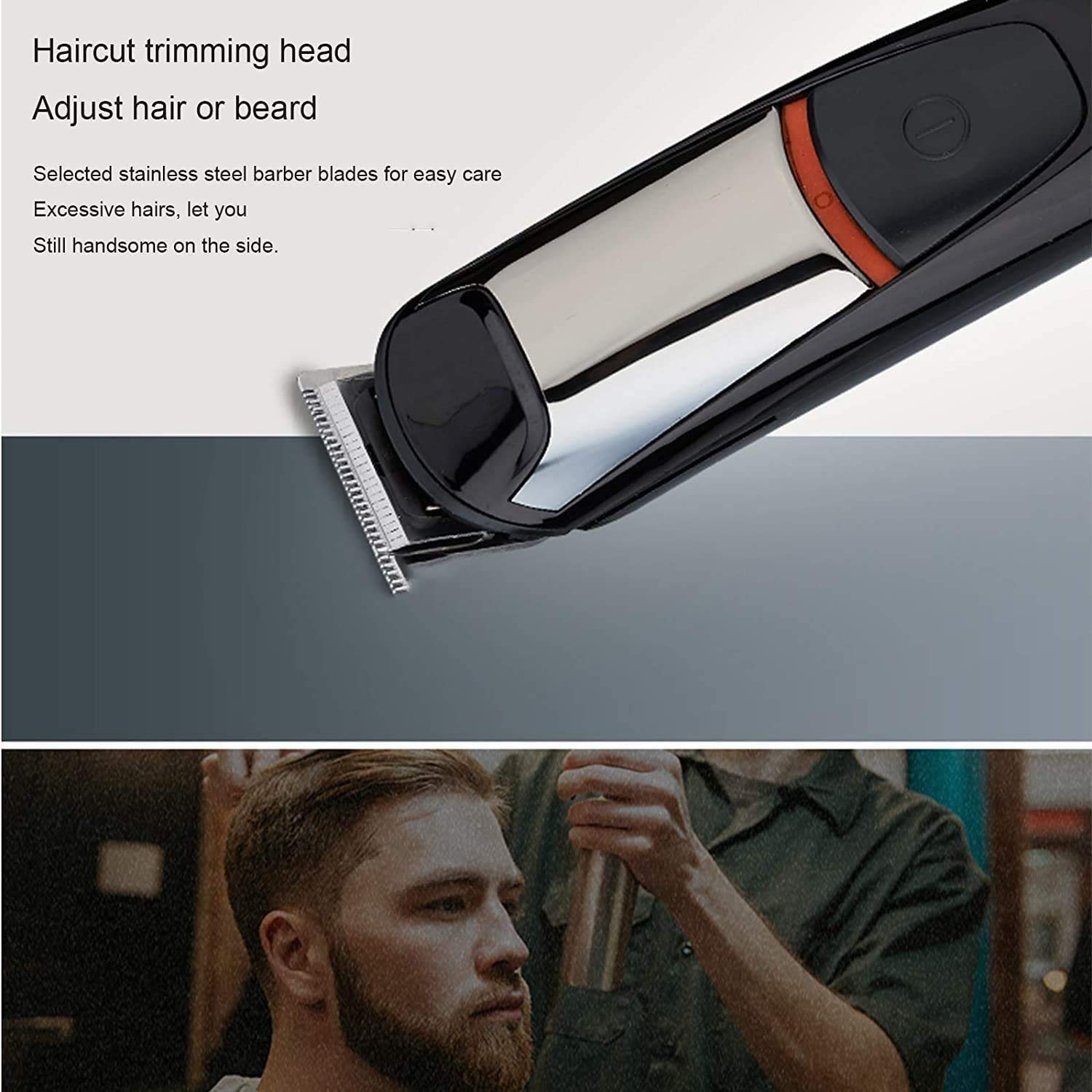 5 in 1 kit di taglio dei capelli completi del clipper da 5 in 1 per uomini, donne e bambini con 2 pettini di guida, kit di taglio del taglio del taglio della barba del taglio del taglio del tagli