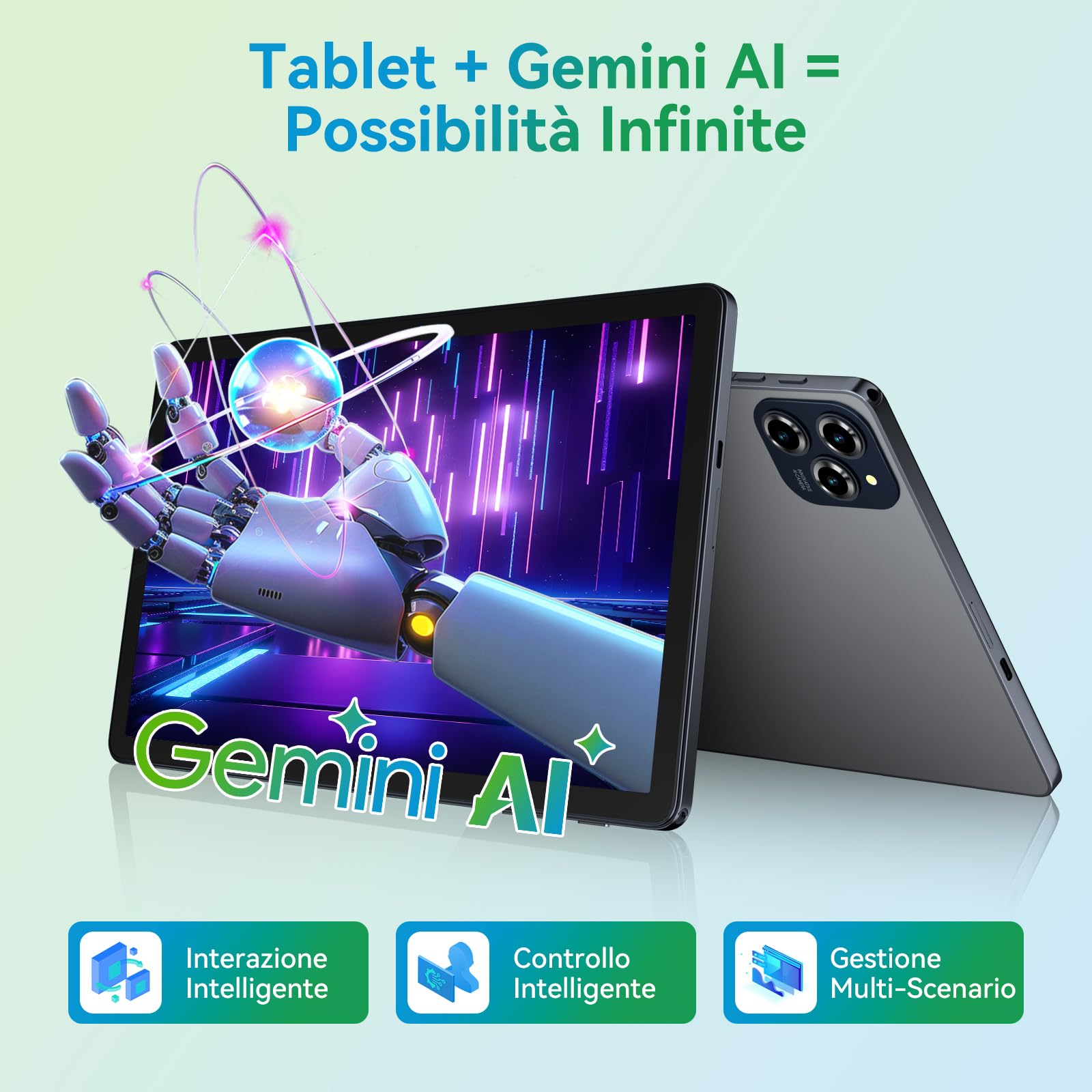 W90 Tablet in Offerta con SIM, 24 GB+256 GB (4 TB TF), Octa-core | Tablet 11 Pollici per Gaming, 1920*1200 FHD+, 8000 mAh, 16 MP+8 MP, Gemini AI, Widevine L1, Face ID (4 Anni di Garanzia)