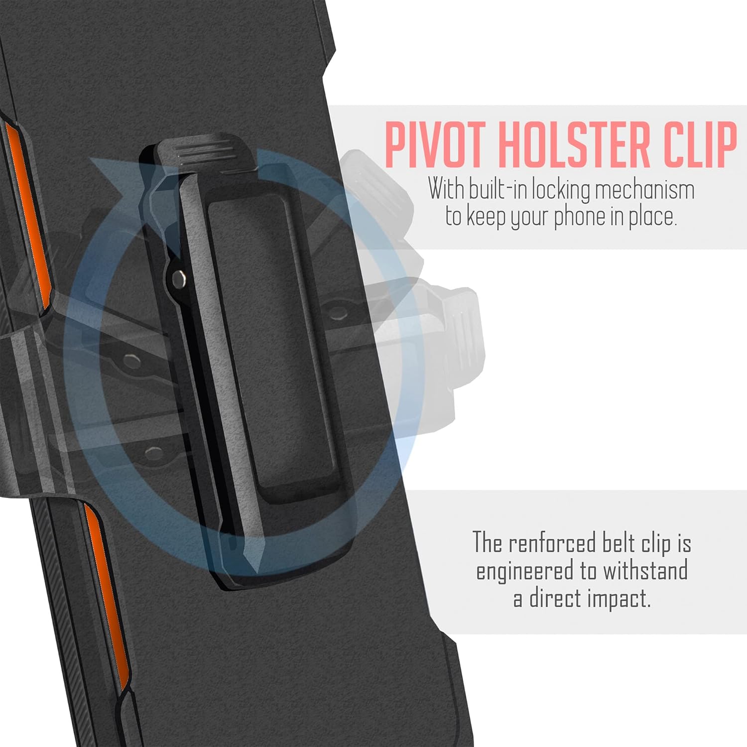 Case with Belt-Clip Holster for Galaxy A14 5G Drop Full Body Rugged Shock Dust Proof Phone Cover with Built in Screen for Samsung A14 5G (Camo) - Image 7