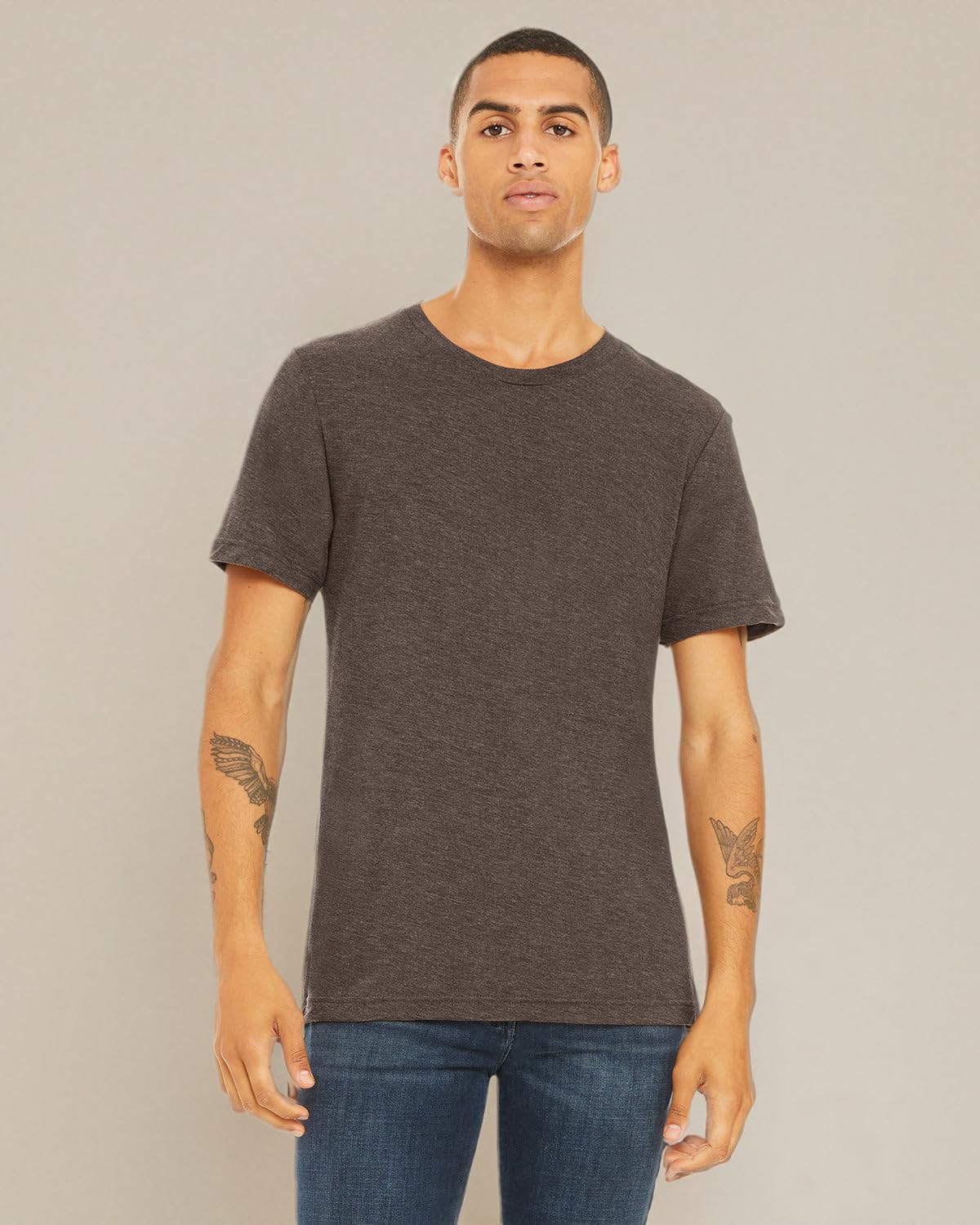 Bella Canvas Triblend Short-Sleeve T-Shirt (3413C) Brown Triblend, XS - Image 2