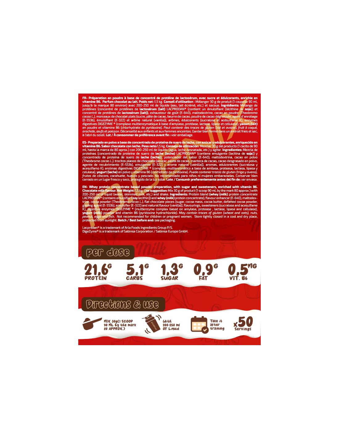 iO.GENIX - Whey Sublime | 1,5kg | Proteína de Suero de Leche | Lacprodan | Digezyme | Sublime Flavours (1,5kg, Choco Milk Crunchy Bar)