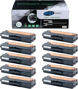 Compatible DELL1260 DELL1265 Toner Cartridge DELL-1260 DELL-1265 High Yield Toner Cartridge Replacement for DELL Laser Printer Black [10 Pack]