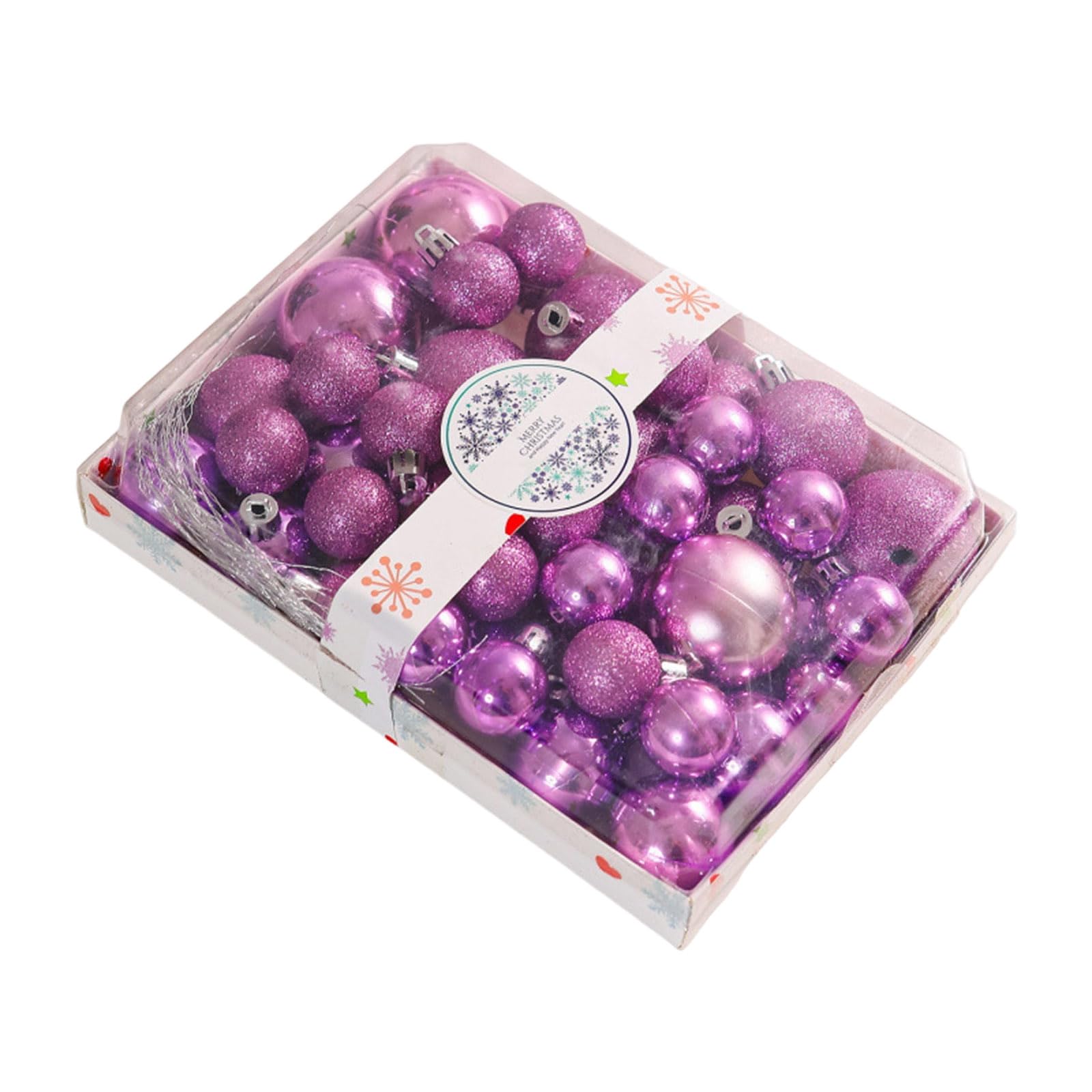 Jazuaiao Multipurpose Christmas Hanging Decorations 42Pcs Plastics Ornaments for Tree Tabletop Party Styling Christmas Decorations