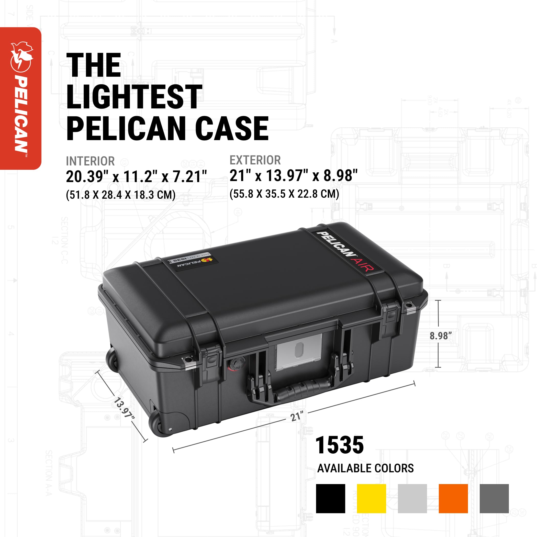Amazon.co.jp: PELICAN 1535 エアケース ブラック 015350