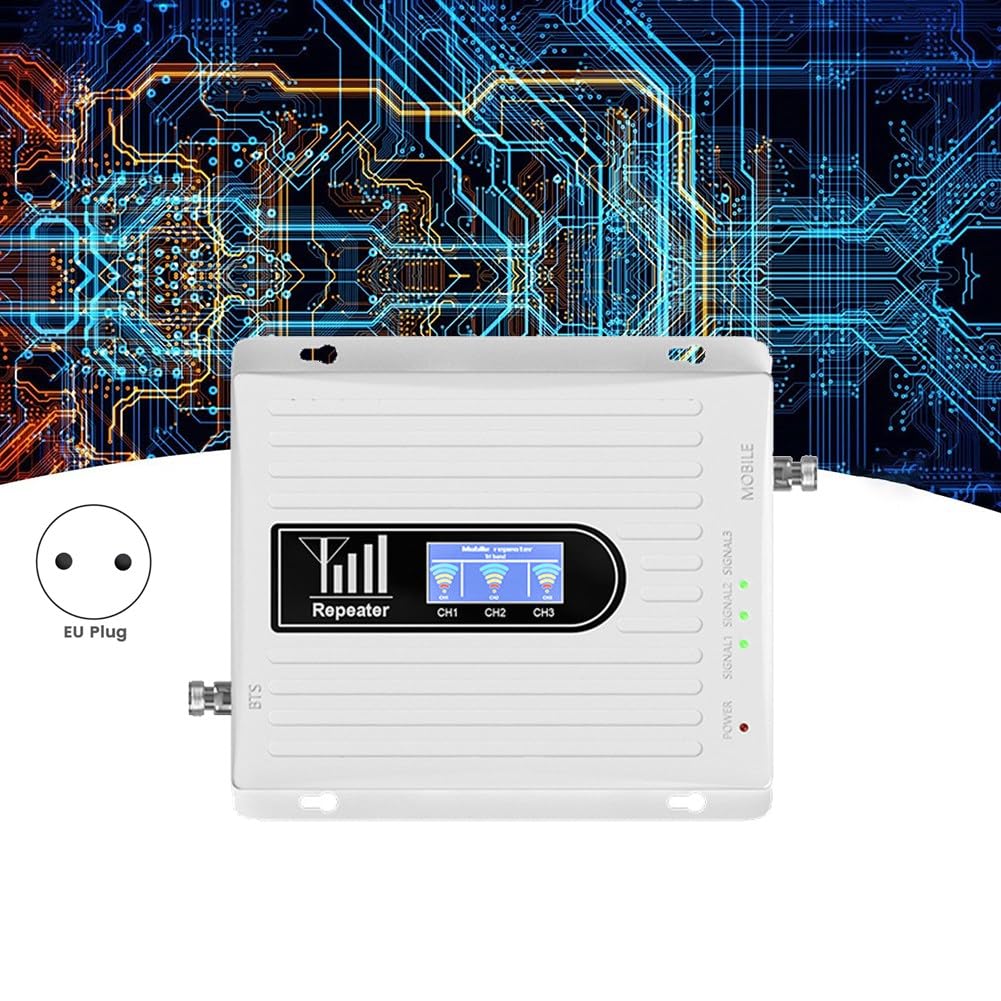 Amplificateur de Signal Tri-Bande B1 B3 B8 900 1800 2100 MHz GSM WCDMA LTE Répéteur de Signal Universel Prise UE