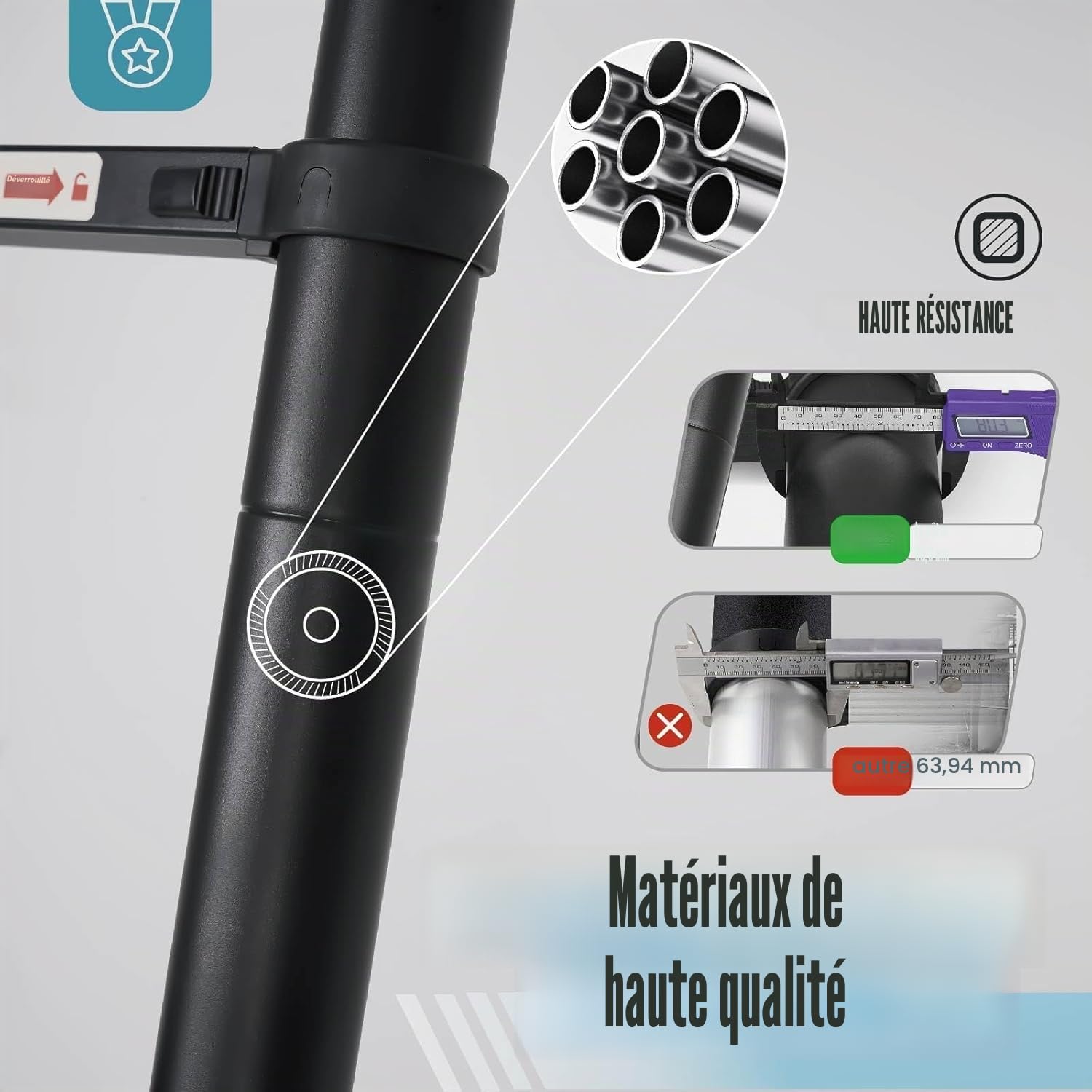 Échelle Télescopique Pliante en Aluminium 4,4m Noir