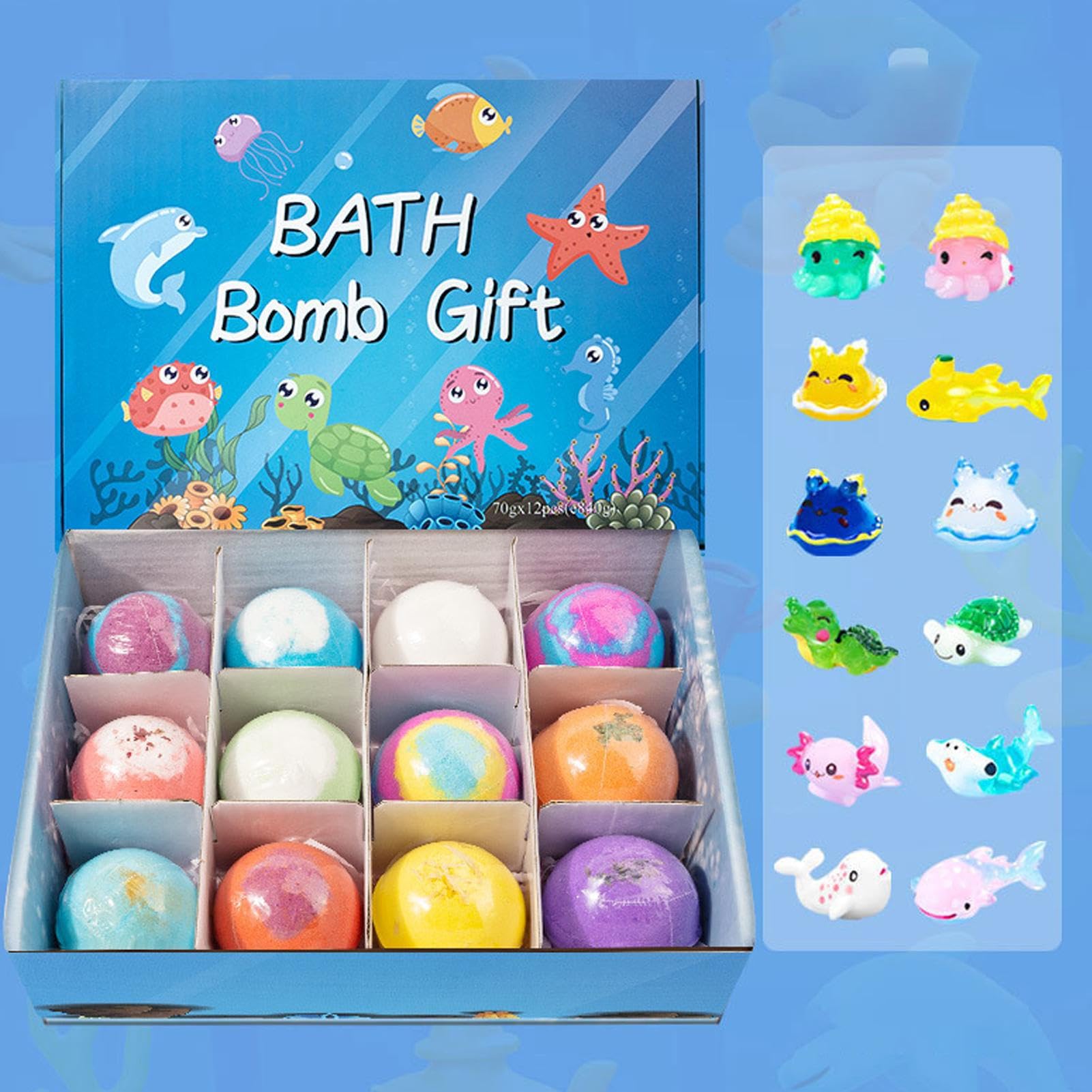 12 X Bombas De Baño para Niños con Figura Océano Y La Tierra, Bolas De Sales De Baño con Aceites Esenciales Naturales Derivados De Plantas – Entspannend Und Pflegend Für Die Haut — view 6