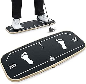 Golf Pressure Plate, Gravity Transfer Board Training Aid for Indoor Practice and Swing Speed Improvement