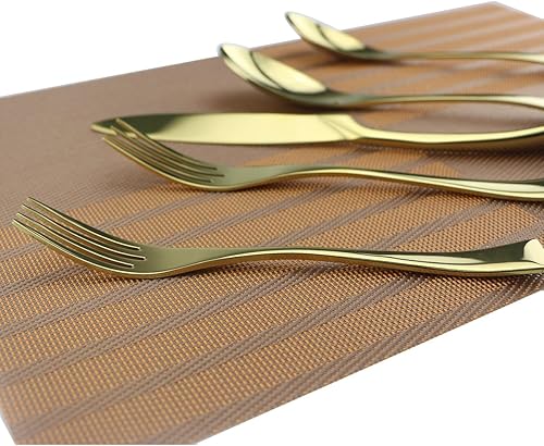 Miniatura 10 de Juego de cubiertos de acero inoxidable 1810, 20 piezas, para 4 cubiertos de acero inoxidable, incluye cuchillo, tenedor, cuchara, apto para