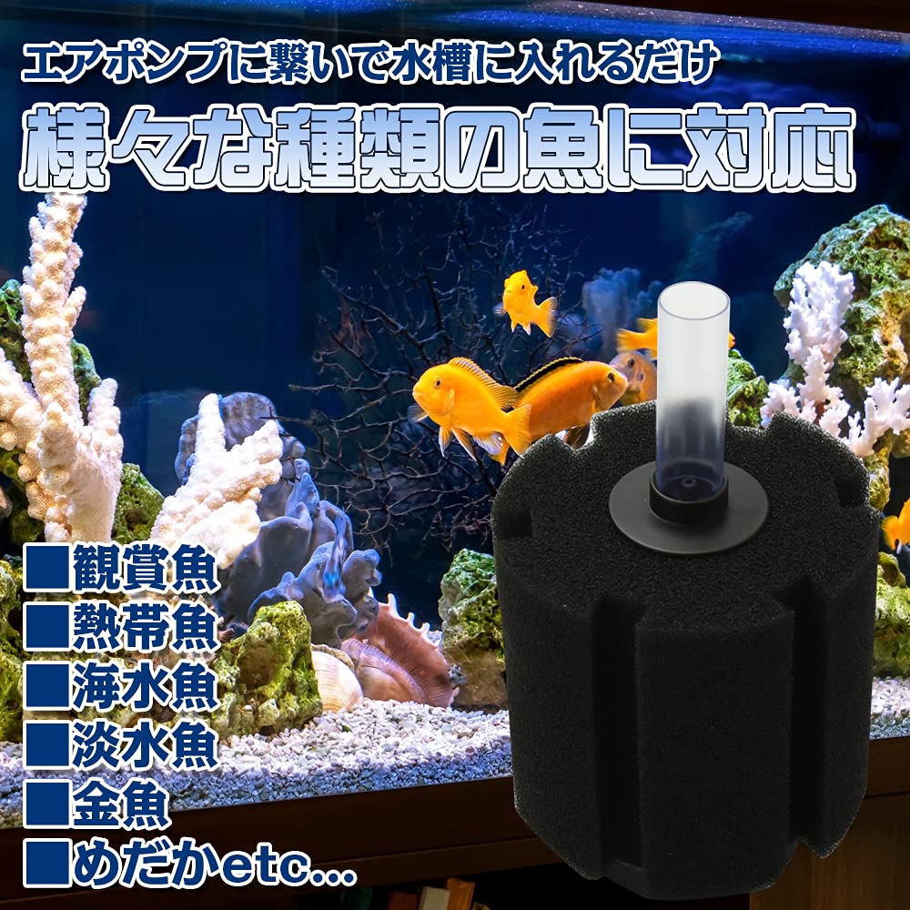 Amazon.co.jp: 水槽スポンジフィルター 大型 ろ過装置 熱帯魚 淡水魚