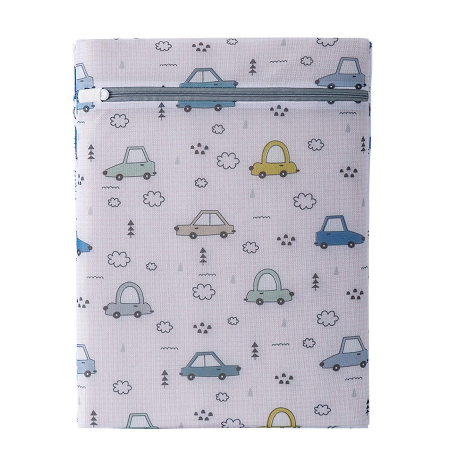 Laundry Bag 2pcs Colorful Polyester Printing Laundry Bags Underwear Bra Washing Machine Bag Mesh Travel Organizer Wash Folding Basket(XL 60-60cm-01)