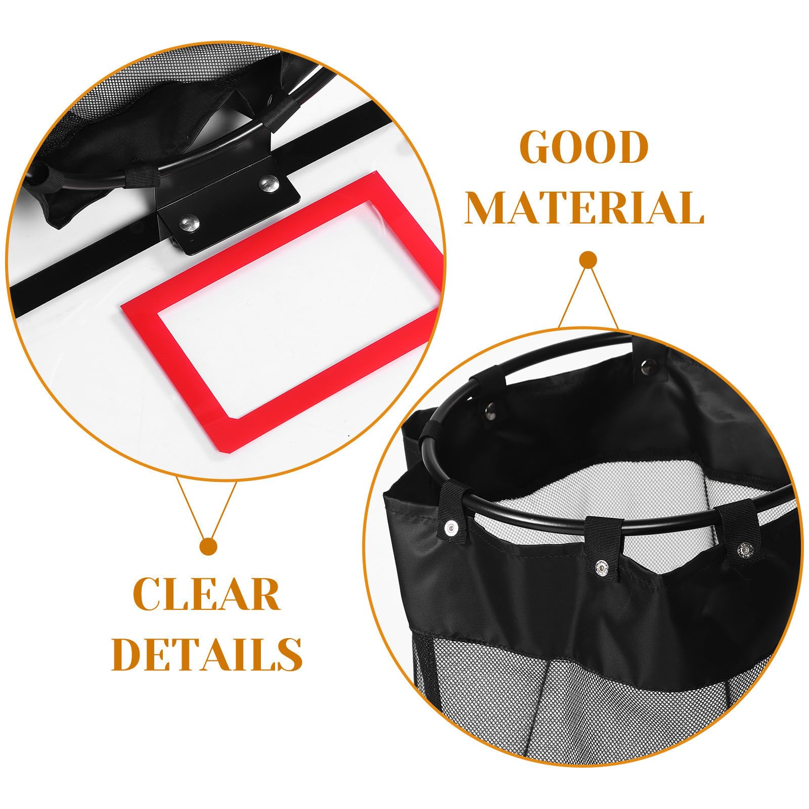 Organizer per Bucato da Appendere alla Porta a Forma di Canestro da Basket, Mesh Salvaspazio Cerniera, Design Versatile in Plastica Rossa per Uso Quotidiano