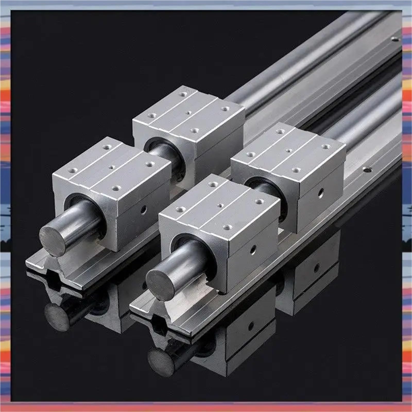 Unità di scorrimento con cuscinetto a sfere lineare SBR25UU, guida di scorrimento con cuscinetto lineare leggero da 25 mm, staffa cilindrica in alluminio