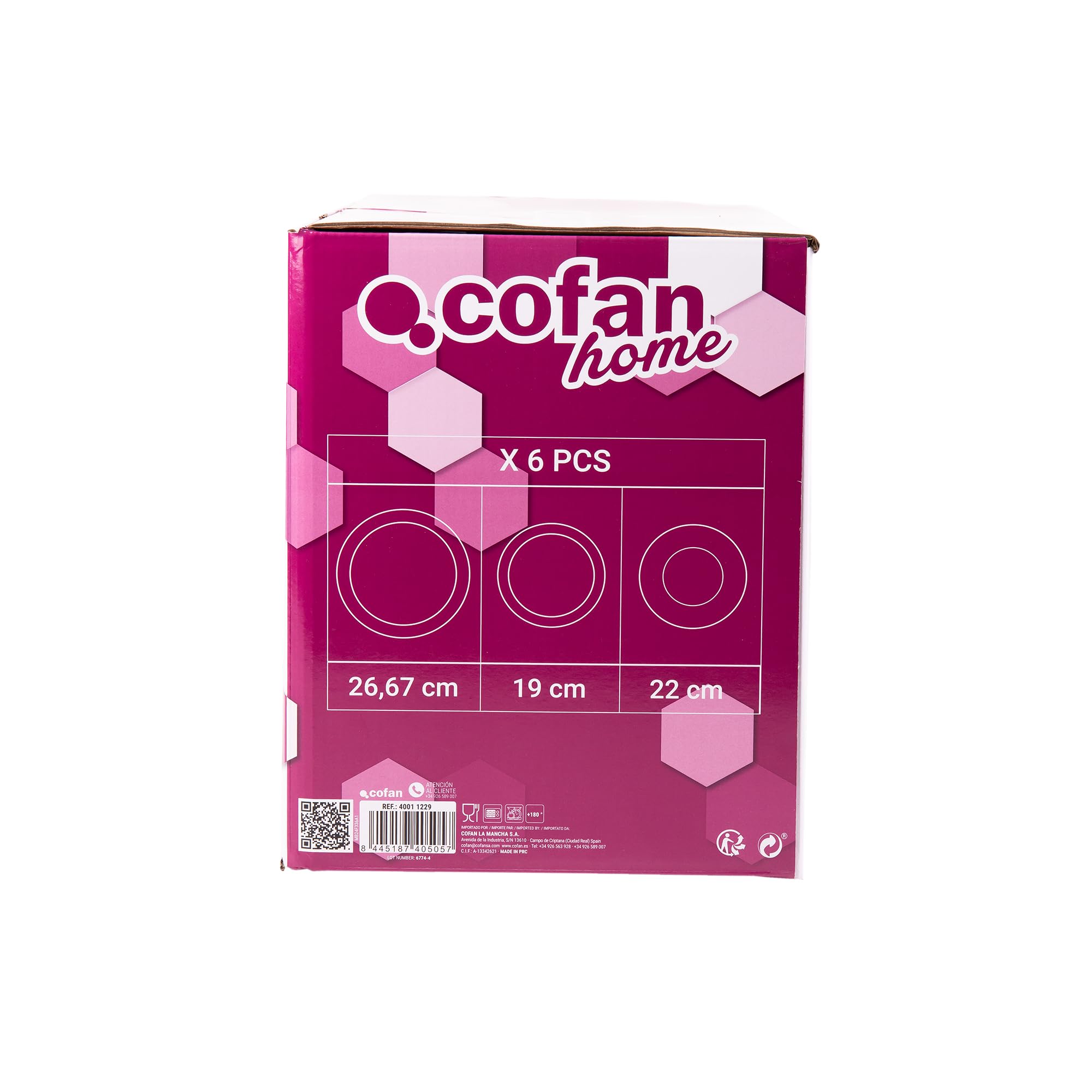 Cofan Servizio da tavola in porcellana smaltata | Set da 18 pezzi | motivo floreale blu e bianco | Lavabile in lavastoviglie, forno a microonde e forno