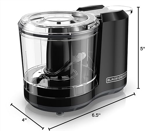 BLACK+DECKER 1.5-Cup Electric Food Chopper, One Touch Pulse, 150W Motor, Stay-Sharp Blade, Dishwasher Safe