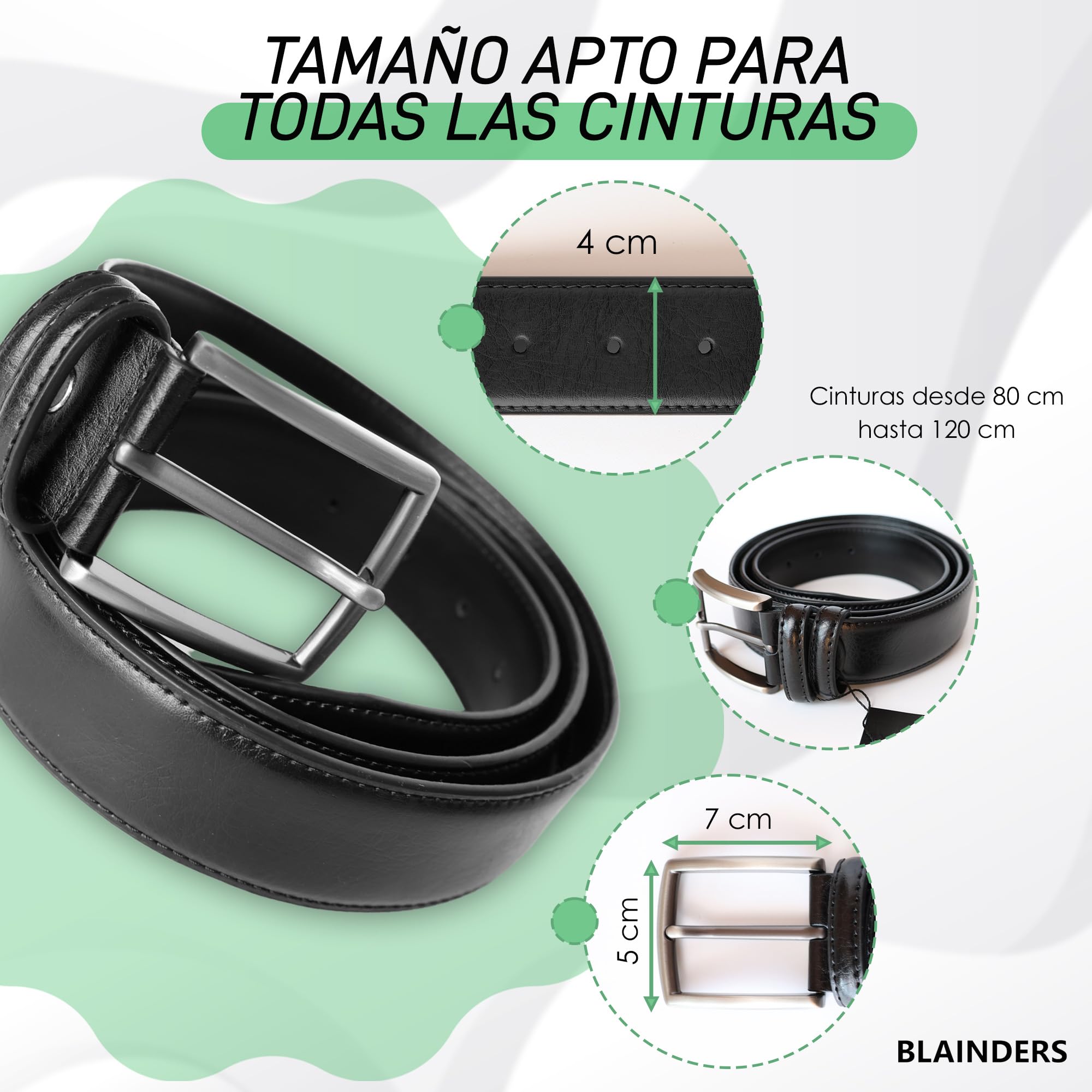 Cinturón Antirrobo de Viaje, Cinturón de Cuero con Billetera Interior para Hombre y Mujer, Apto para Todas Las Cinturas, Mosquetón de Cuero Gratis de Regalo. (Negro)