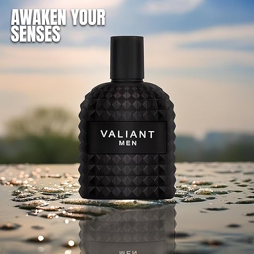 Miniatura 3 de Paquete de 3 perfumes de colonia para hombre, valiente, valioso Eau de Parfume en espray con aroma floral amaderado y afrutado, set de regalo de