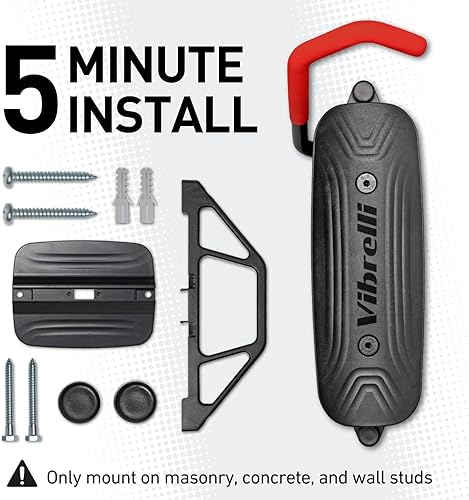 Miniatura 7 de Vibrelli Soporte de pared giratorio para bicicleta - Soporte vertical para bicicletas - Perchas de bicicleta para garaje - Soporte de pared para