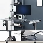 VIVO Electric 55 x 24 in Standing Desk, Memory Height Adjustment, Black Top Black Frame, DESK-E155TB