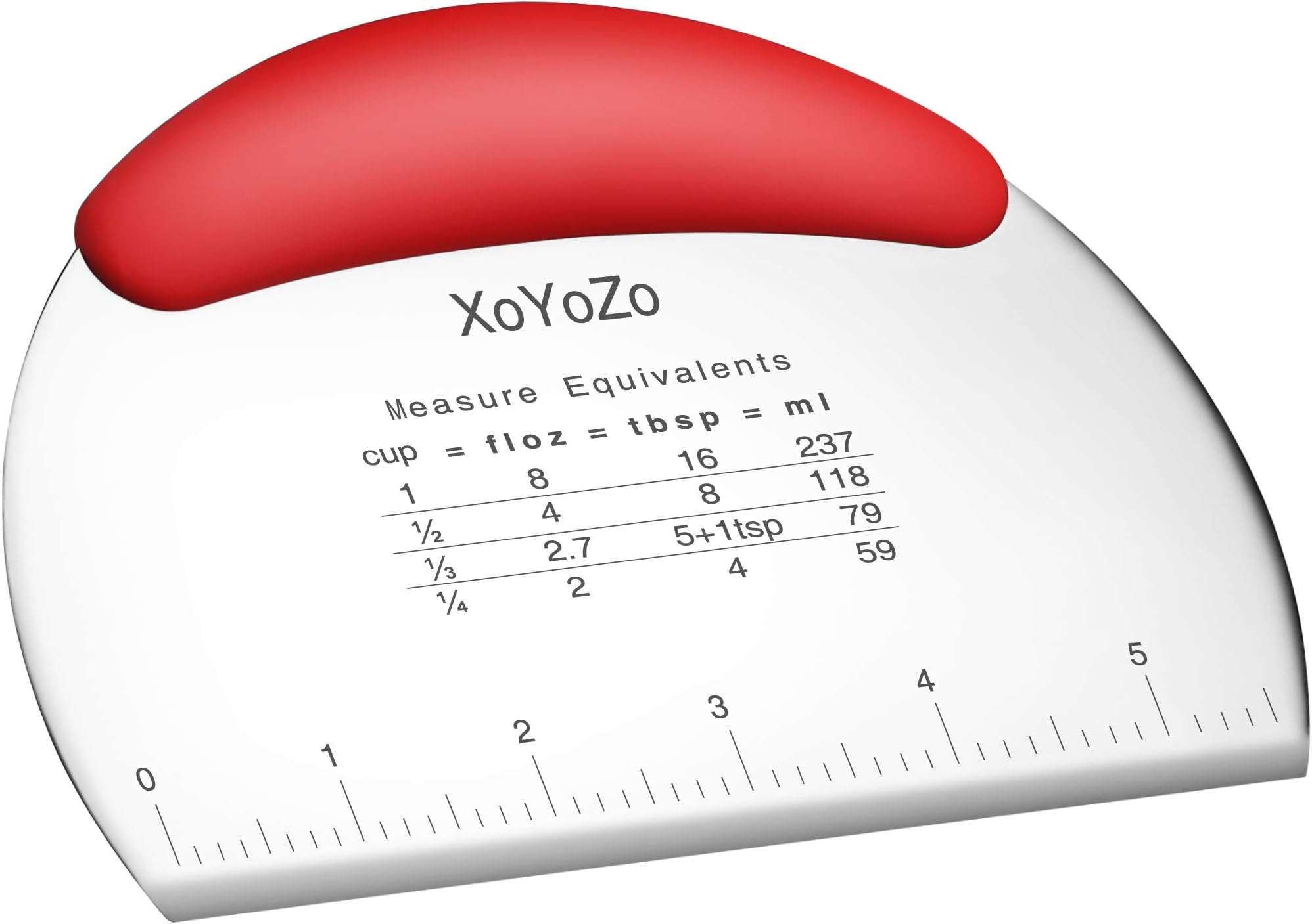 1 pcs Dough Pastry Scraper Chopper/Stainless Steel Dough Scraper Cutter with Ergonomic Rubber Non-Slip Grip/Dough Scraper Cutter/Pro Pastry Pizza Cutter Chopper (Red)