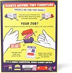 Exploding Kittens Presents: Giants Moving Tiny Furniture - The High Stakes Party Game for Teams - Family Game - 3-8 Players Ages 7+ - Great for Adults, Teens, Kids