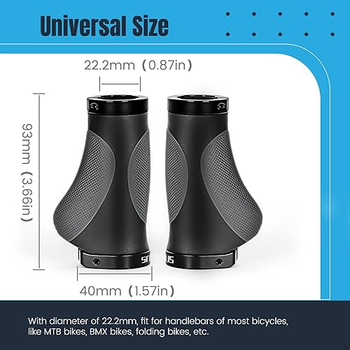 Miniatura 6 de PRUNUS Ergonomic Bike Handlebar Grips Bike Grips, Bicycle Handlebar Grips, No-Slip Soft Rubber, Grip Shift Grips for Mountain Bike BMX MTB