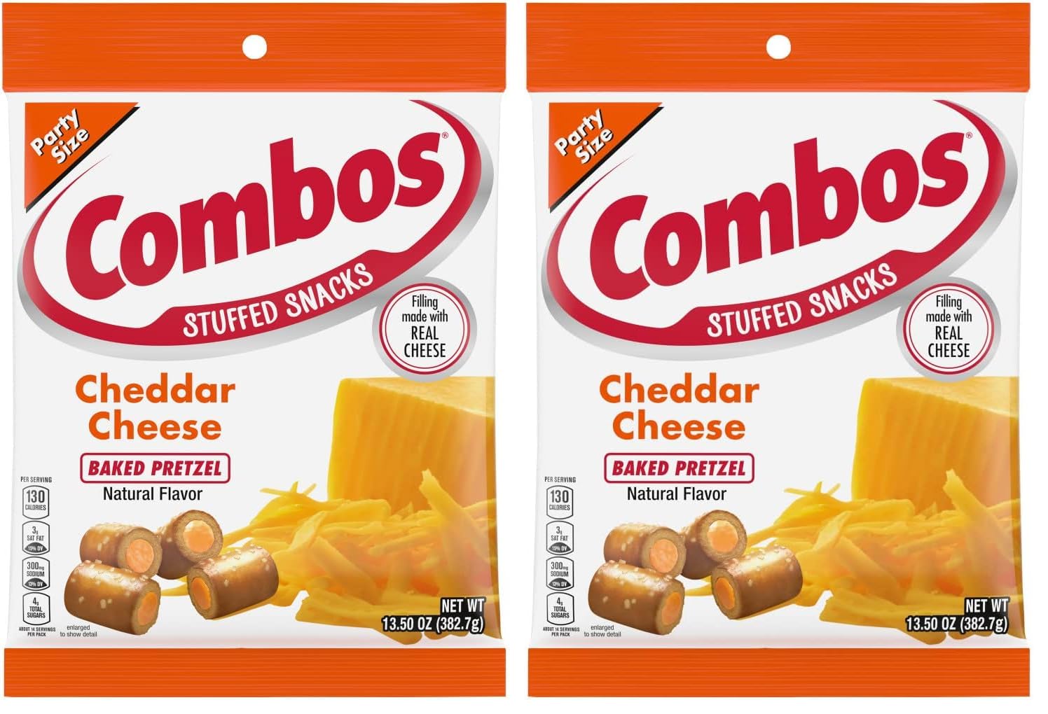 Cheddar Cheese Baked Pretzel Snacks,13.5 Oz. Bag,13.5 Oz,(Pack of 2)