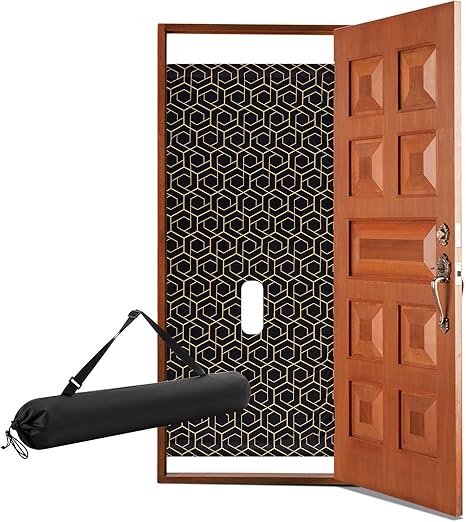 Glory Hole Wall Doorway Kit with Carry Case, Temporary Wall Partition with Hole, BDSM Bondage Toy Portable Gloryhole Adjustable Couple Toy, Fits Most Doorways 28-46"(Geometry)