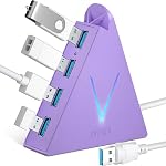USB-C Hub JoyReken,USBC to USB Hub with 4 USB 3.0,USB-C Splitter for Type C MacBook Pro/Air, Mac Pro,iMac,Mac mini,Surface,XPS,Mouse,Keyboard,Flash Drive, U-Disk(Light Purple)