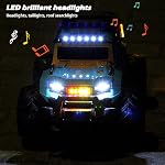 Ambhibious Remote Control Car Waterproof Monster RC Voitures 4WD Tous les jouets de véhicule hors route terrain avec 2.4 GHz LED Lumières pour 6 7 8 9 10 11 12+ Année Vieux enfants Garçons Filles Cadeaux cadeaux (Blue)
