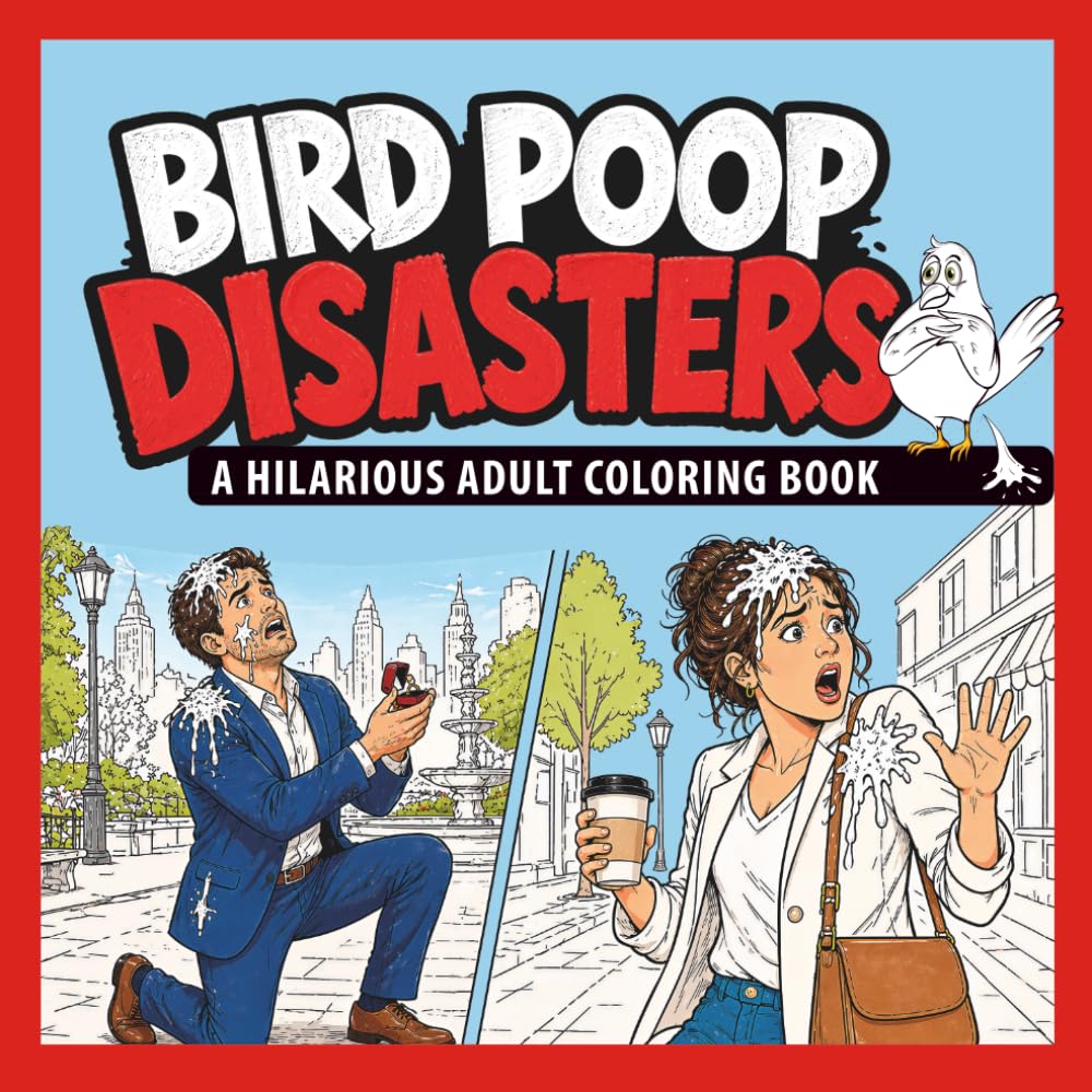 Bird Poop Disasters: A Hilarious Adult Coloring Book