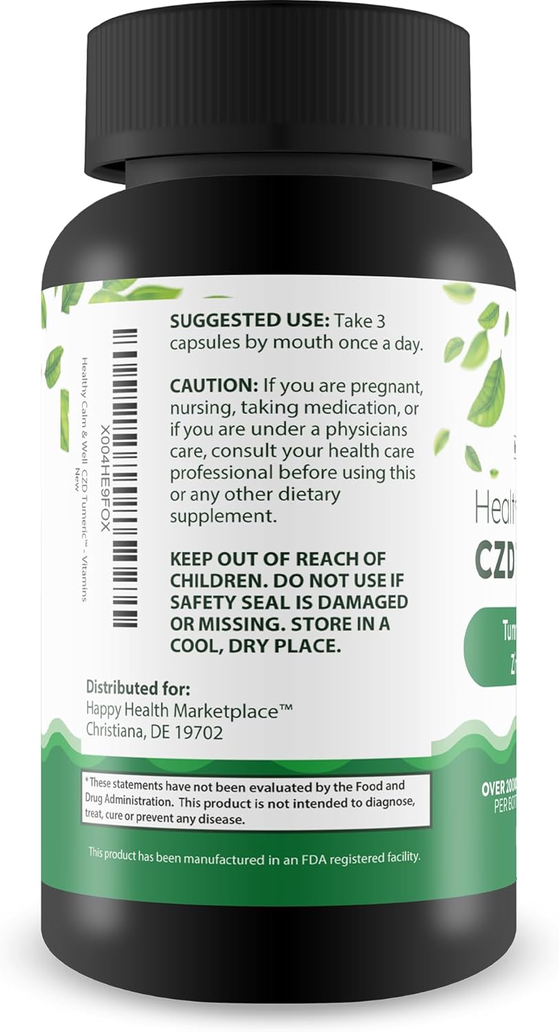 Healthy Calm & Well CDZ Gummies Capsules - Our Best CDZ Supplement Vitamin C D and Zinc - Turmeric Vitamin C D Zinc Magnesium - Our Best Calmwell Cdc Gummies Capsules Zinc Vitamin C Vitamin D Turmeric