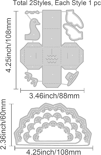 Miniatura 6 de GLOBLELAND Caja de pavo en relieve 3D, plantilla de regalo de Acción de Gracias, troqueles para álbumes de recortes, tarjeta de bricolaje,