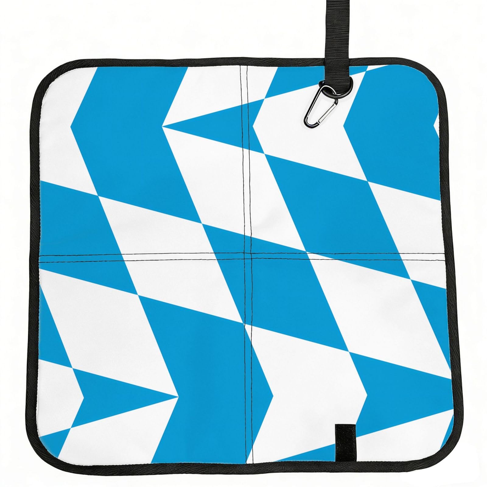 WZYCWB Bavarian flag Foldable Seating Cushion with Carabiner - Stadium Mat for Camping, Hiking and Outdoor Activities
