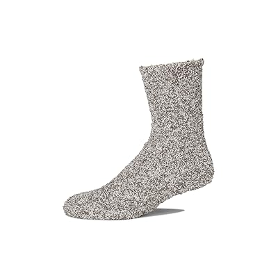Barefoot Dreams CozyChic(r) Heathered Socks Crew Cut Socks Shoes Charcoal/White