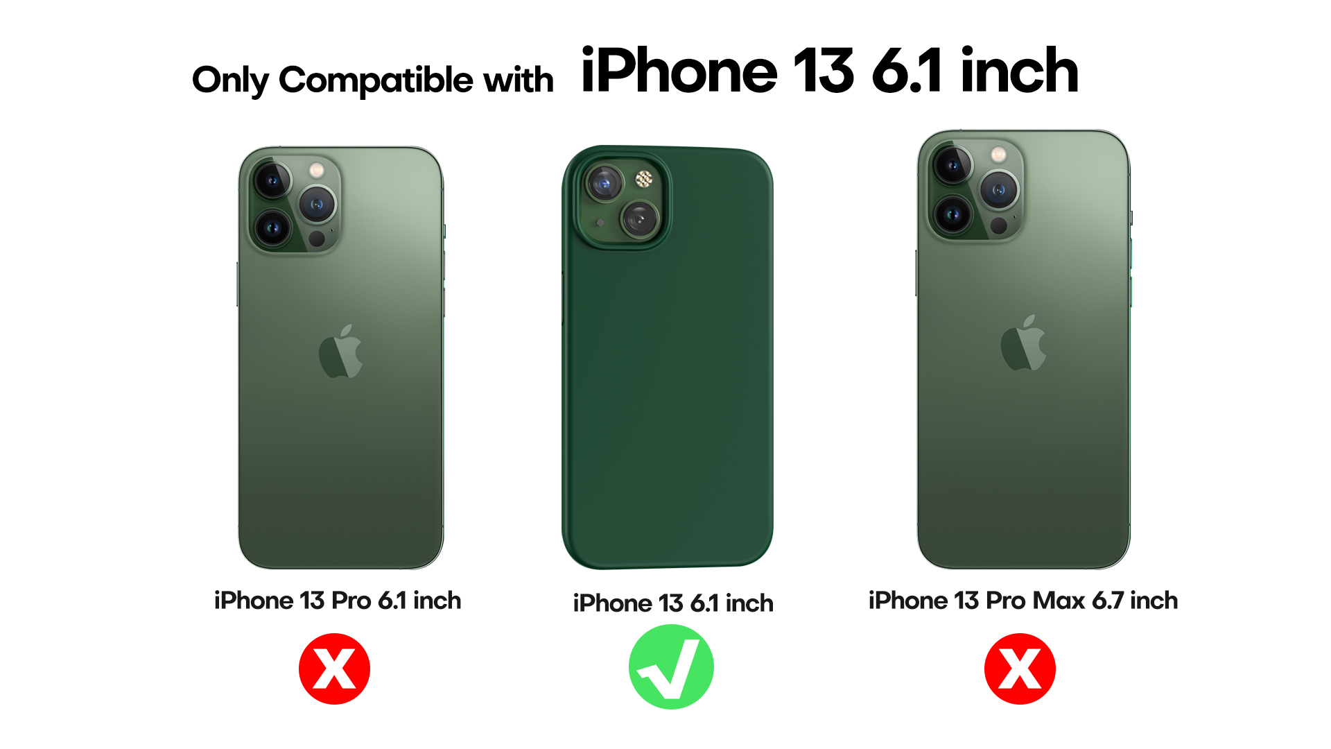 Cover Per IPhone 13 Pro, TOCOL, Silicone Resistente Con Fodera In Microfibra, Protezione Antiurto, 6,1 Pollici, Colore Verde Alpino - 2