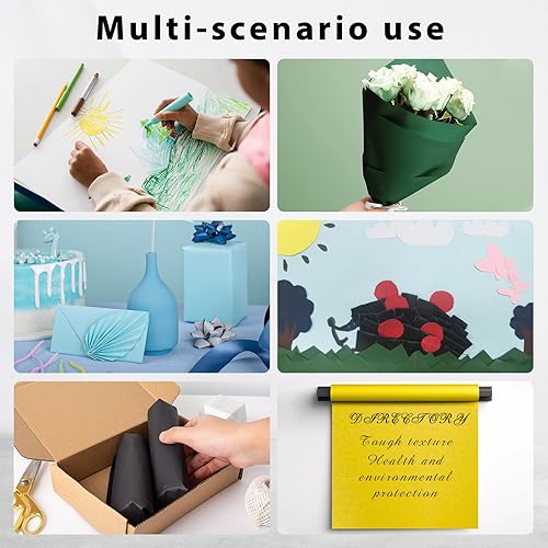 Miniatura 7 de Burymento Rollo de papel kraft  17 x 32.8 pies, 1 rollo de papel de regalo reciclable de color sólido, adecuado para baby shower, despedida de